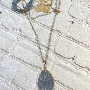 jBloom Blue and Gold Jewelry Set